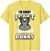 Cute Rabbit Lover Bunny Graphic T-Shirt (Pink) in Lemon Yellow