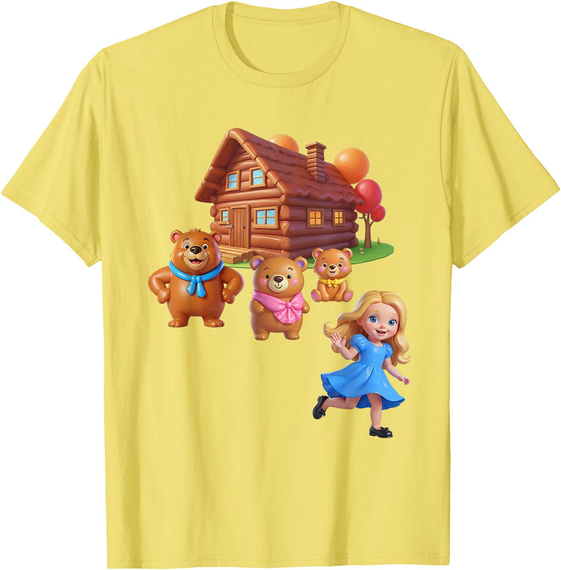 Storybook & Fairytale World Book Day Costumes Goldilocks and the Three Bears Costume for Women, Men, Kids T-Shirt - Lemon Yellow