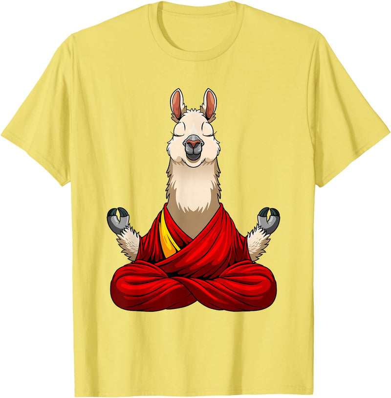 Funny Llama Gift Llama Lover Accessories & Stuff Cute Llama Design For Men Women Alpaca Animal Llama Lovers T-Shirt - Lemon Yellow