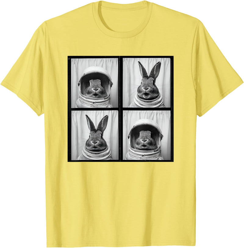 Vintage Rabbit Astronaut T-Shirt in Lemon Yellow
