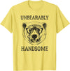 Trendy Apparel Trendy Unbearably Handsome Stunning Bear Face T-Shirt - Lemon Yellow