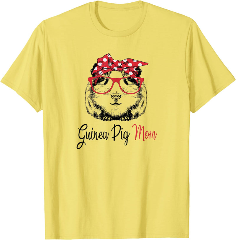Funny Love Cavy Mom Gifts T Shirts & Hoodies Womens & Girls Kids Cute Wheek Lover Mama Guinea Pig Mom T-Shirt - Lemon Yellow