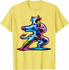 Cow Karate Black Belt Apparel Cow Karate Kick Punch Cute Funny Cool Martial Arts Cow T-Shirt - Lemon Yellow