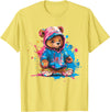 Teddy Bear Colorful Men WomenDesigns Hip Hop Colorful Teddy Bear Men Women Kids T-Shirt - Lemon Yellow