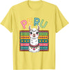 Peru Flag Peruvian Roots Peru Llama Peruvian Roots Peru Heritage T-Shirt - Lemon Yellow