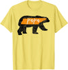 Tennessee State Flag and Home Vintage Shirt Co. Mens Papa Bear Tennessee State Flag Vintage Dad Shirt T-Shirt - Lemon Yellow
