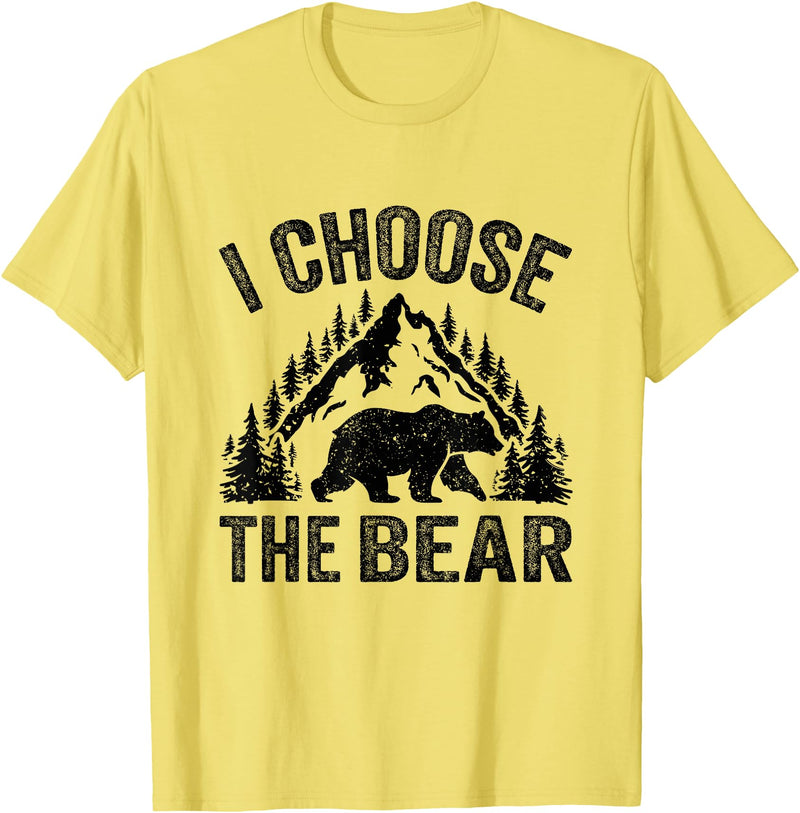 I choose the bear lover bear I CHOOSE THE BEAR unique animal lover T-Shirt - Lemon Yellow