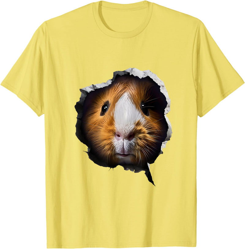 Guinea Pig Face Design Guinea Pig Face T-Shirt - Lemon Yellow