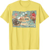 Mel & Bear Treasure Map Ship Sharks Pirates & Skulls Shirt Boys Kids T-Shirt - Lemon Yellow