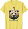 Love bears bear mom bear dad Funny Hiking Camping Birthday It's My Birthday Cute Grizzly T-Shirt - Lemon Yellow
