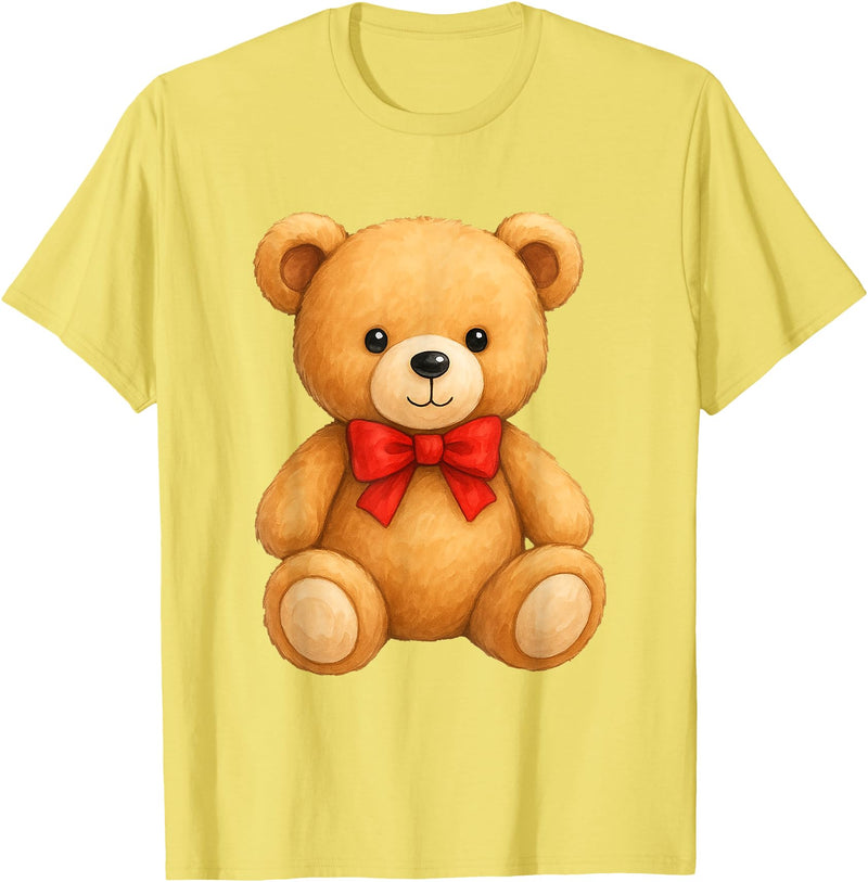 Teddy Bear Accessories Gifts Women Men Kids Teddy Bear Cute Teddy Bear Lover Illustration Graphic Design T-Shirt - Lemon Yellow