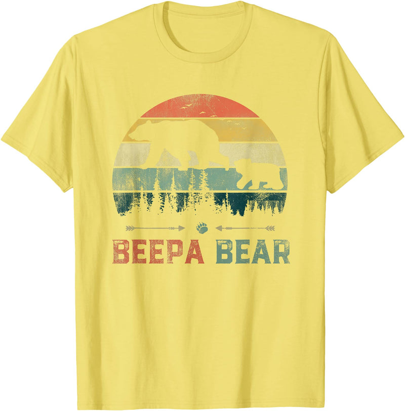 Beepa Bear Father's Day T-Shirt Vintage Beepa Bear Wildling Father's Day T-Shirt - Lemon Yellow