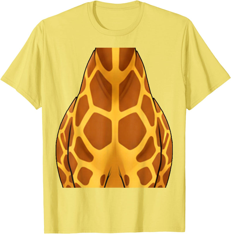 Cute Headless Giraffe Halloween Costume By TEERA Funny Giraffe Body Halloween Outfit T-Shirt - Lemon Yellow