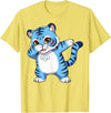 generic Funny Cartoon Korean Tiger for Youth Toddler Kids Boys Girls T-Shirt - Lemon Yellow