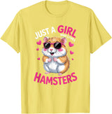 Girls Hamster T-Shirt - Lemon Yellow