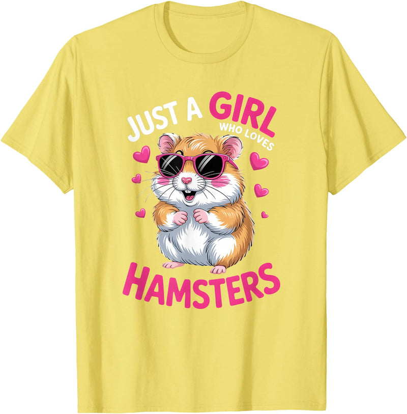 Girls Hamster T-Shirt - Lemon Yellow
