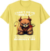Funny Bear Shirt I Can't Go to Hell The Devil Still Has A Restraining Order T-Shirt - Lemon Yellow
