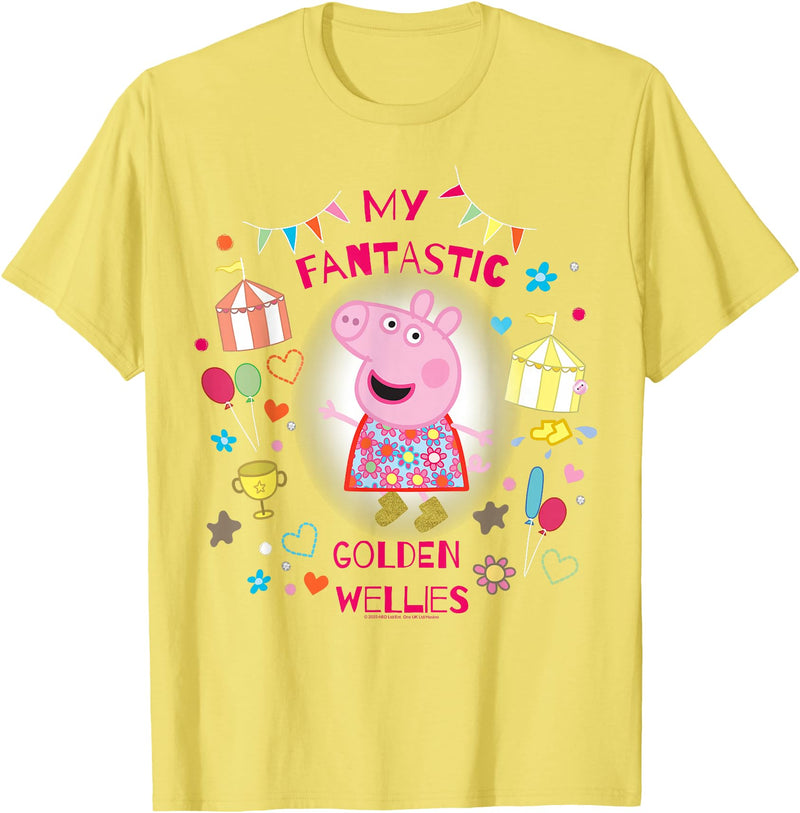 Peppa Pig Golden Wellies T-Shirt - Lemon Yellow