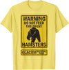 Montana Wildlife Nature Apparel Funny Glacier National Park Grizzly Brown Bear Souvenir Gift T-Shirt - Lemon Yellow