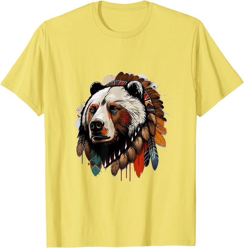 The Mountain Native Bear Spirit T-Shirt - Lemon Yellow