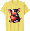 Kune Kune Pig Accessories & KuneKune Clothes Kune Kune Pig for Women Baby Kune Kune Girl Kune Kune Pig T-Shirt - Lemon Yellow