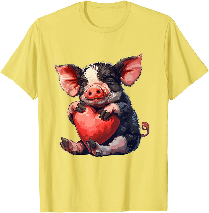 Kune Kune Pig Accessories & KuneKune Clothes Kune Kune Pig for Women Baby Kune Kune Girl Kune Kune Pig T-Shirt - Lemon Yellow