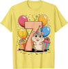 Hamster 7th birthday boy girl 7 years old seventh Hamster T-Shirt - Lemon Yellow