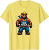 Jay Moe Design I Love Muscle Bear Funny Gay Big Tools LGBTQ Pride Vintage T-Shirt - Lemon Yellow