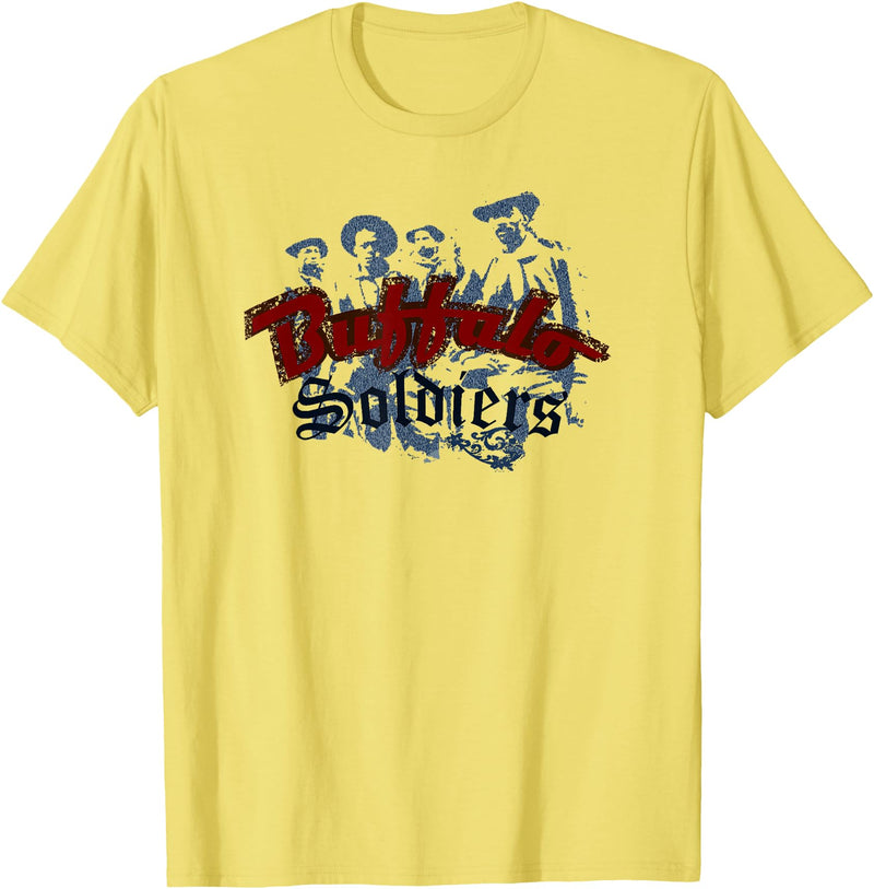 Gene Brown - drawn2themusic Buffalo Soldiers Top T-Shirt - Lemon Yellow
