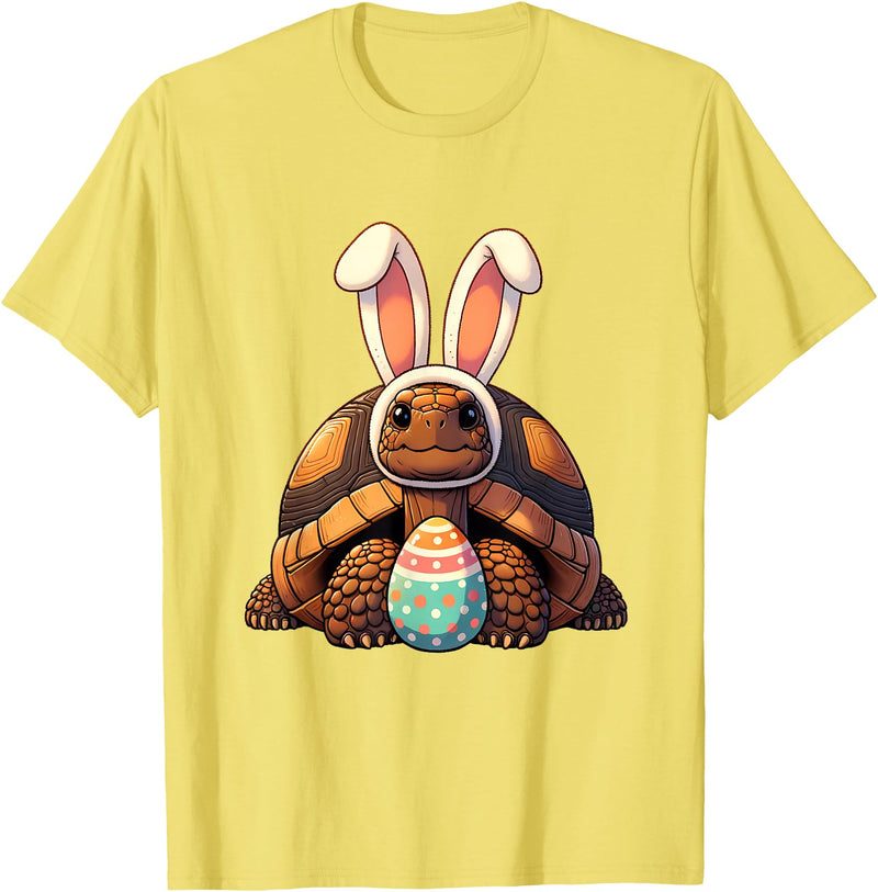 Funny Easter Tortoise Lovers Egg Eggs Bunny Rabbit Funny T-Shirt in Lemon Yellow