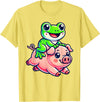 Cute Frog Pig Apparel Kawaii Frog Pig T-Shirt - Lemon Yellow