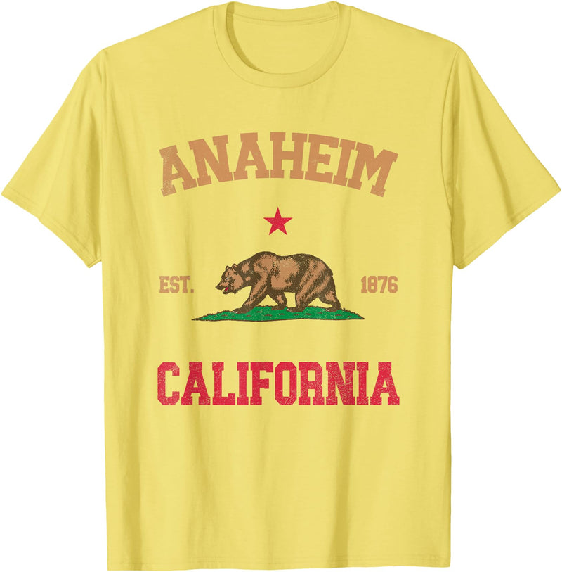 Anaheim California CA Designs Anaheim California T-Shirt - Lemon Yellow