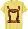 Bavarian Oktoberfest Halloween Costume Oktoberfest Costume Halloween Lederhosen T-Shirt - Lemon Yellow
