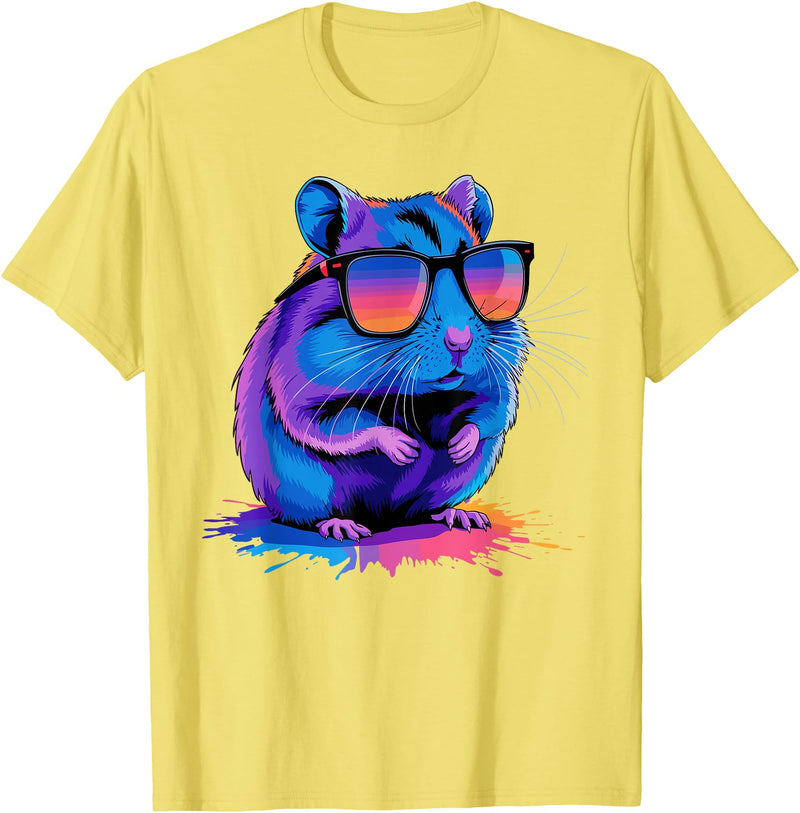 Cute Hamster Costume for Men Women Kid Hamster Lover Hamster T-Shirt - Lemon Yellow
