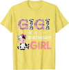 Cow Birthday Cow Lover Gifts For Family Men Woman Gigi of The Birthday Girl Farm Cow Grandma Matching Family T-Shirt - Lemon