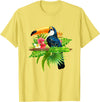 Toucan Bird Ornithologist Gift Idea Tropical Birds Exotic Summer Animal Toucan T-Shirt - Lemon Yellow