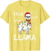 Funny Christmas Llama Shirts Fa La La Llama Shirt Men Women Funny Llama Christmas T-Shirt - Lemon Yellow