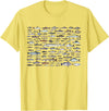 100 Types Of Fish Species Tee 100 Types of Freshwater Fish Species Fishing T-Shirt - Lemon Yellow