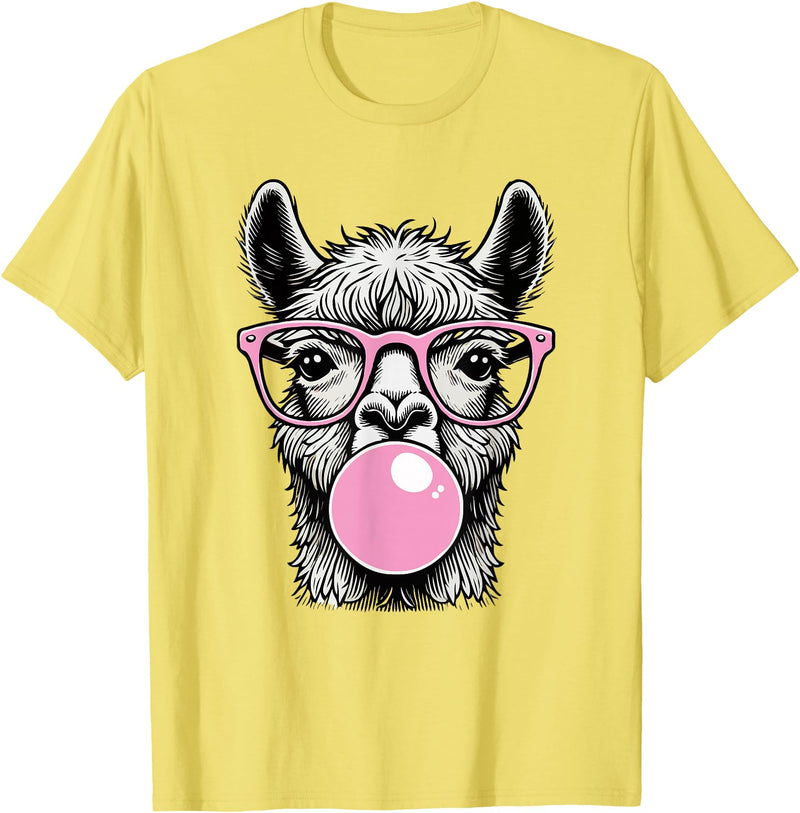 Llama Lovers Funny Animal Tee for Men Women & Kids Cute Llama Shirt for Women Funny Llama Lovers T-Shirt - Lemon Yellow