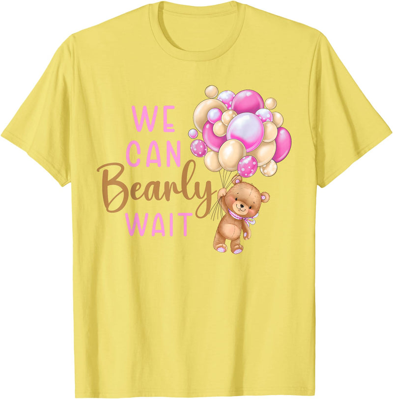 Can Bearly Wait baby shower Decorations Apparel We Can Bearly Wait Gender Neutral Baby Shower Party T-Shirt - Lemon Yellow