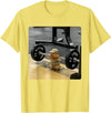 Hamster Deadlift Training Funny Cute Rat Weightlifting Meme T-Shirt - Lemon Yellow