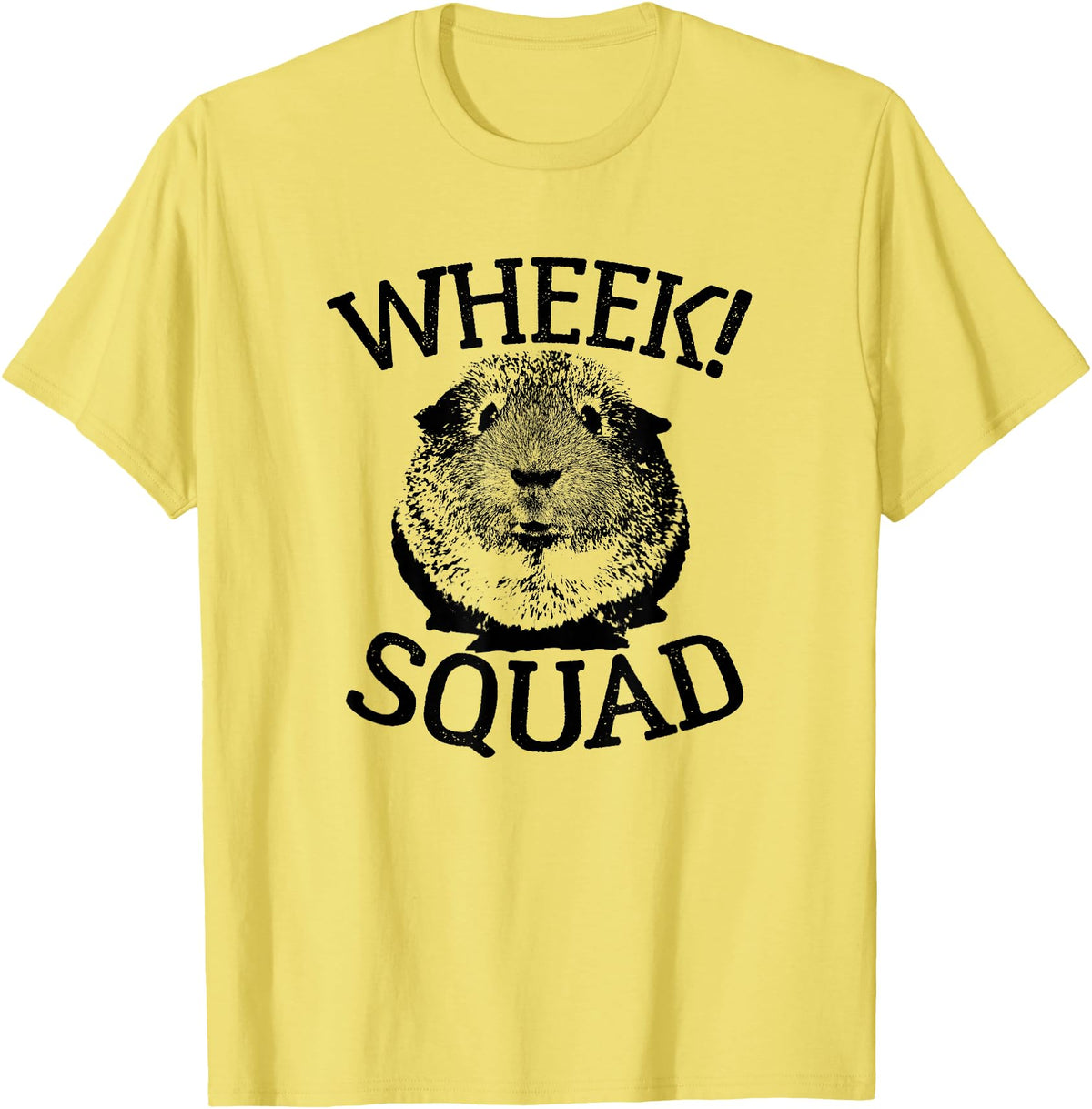 Guinea Pig Squads Guinea Pig T-shirts Wheek Squad Cute Funny Guinea Pig Shirts T-Shirt - Lemon Yellow