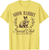 Show Rabbit Social Club Show Barn Mom Stock Show Agriculture T-Shirt in Lemon Yellow