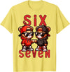 Funny Teddy Bear 67 Matching Teenager Boys Designs 67 Teddy Bear 6 7 Meme for Boys Kids Cute School Six Seven T-Shirt - Lemon Yellow