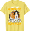 Sorry My Guinea Pig Ate My Homework Funny Pet Rodent Hamster T-Shirt - Lemon Yellow
