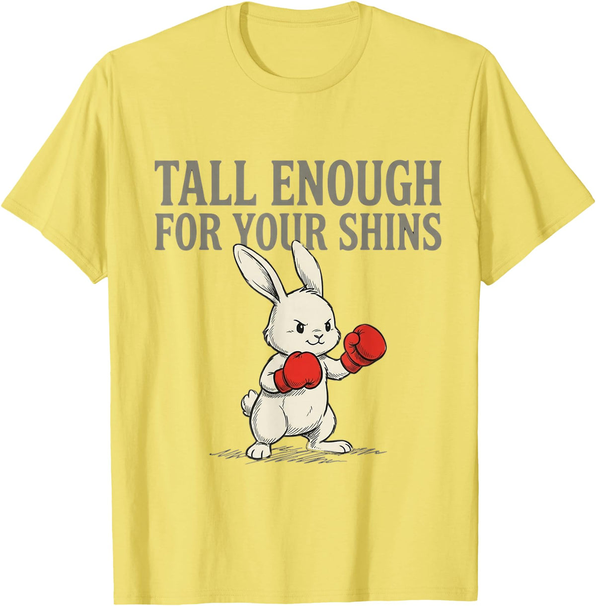Cute Bunny Joke T-Shirt in Lemon Yellow