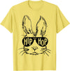 Hip Hop Bunny with Sunglasses Easter Hippity Rabbit Funny T-Shirt in Lemon Yellow