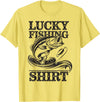 My Lucky Fishing Shirt Youth Teen Boys Bass Fish Men My Lucky Fishing Shirt Boy Youth Funny Fisherman Toddler T-Shirt - Lemon Yellow