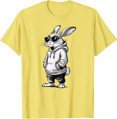 Bunny in Hoodie and Sunglasses T-Shirt