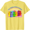 Cute Gummy World Funny Gummy Candy Bear Lover My Crew Rolls Deep Colorful T-Shirt - Lemon Yellow